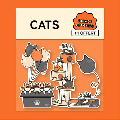Pack Stickers Cats